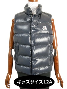 キッズ12A(大人女性00-0相当)■新品 本物保証■モンクレールTIB GILETダウンベストDOWN VEST/ジレ/ボーイ/レディースMONCLERダークネイビー