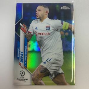 blue bubbles refractor base Topps 2019-20 chrome uefa champions league memphis depay