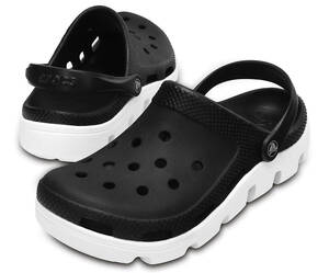 23cm クロックス crocs Duet Sport Clog デュエット スポーツ クロッグ Black / White M5W7 ブラック ホワイト 新品