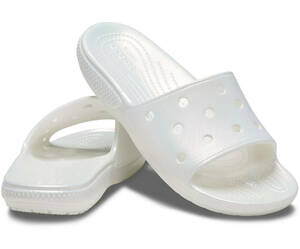 25m Classic Crocs Iridescent Slide Classic Crocs ili спуск скользящий белый white M7W9 новый товар 