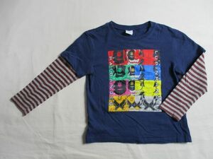 BA287【BANDAI】ルパンレンジャーVSパトレンジャー　プリント　長袖　Ｔシャツ　男児　濃青　120