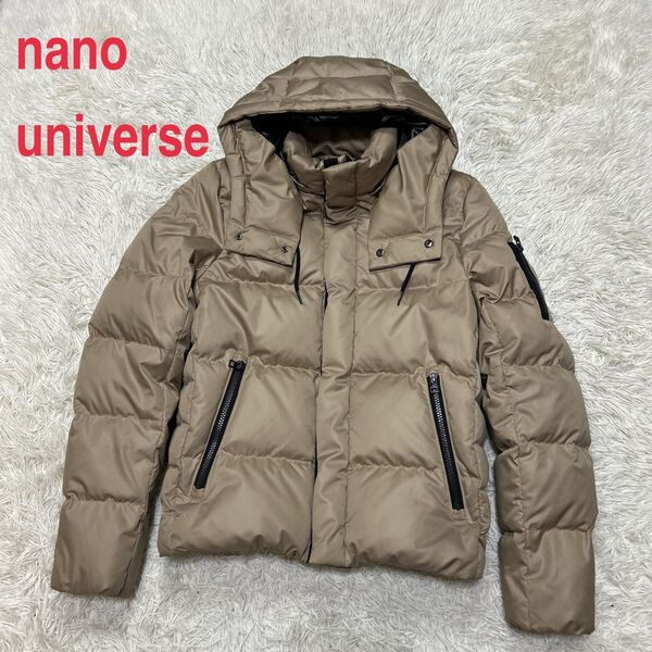 nano universe ナノ ユニバース HYBRID DOWN ダウンジャケット フード M