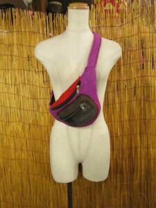 ⑤ new goods * felt material * switch color *2WAY* waist bag 