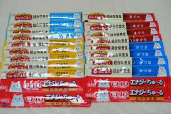 CIAO チちゅーるごはん 総合栄養食&チャオ エナジーちゅーる 5種21本詰め合わせ いなば 猫