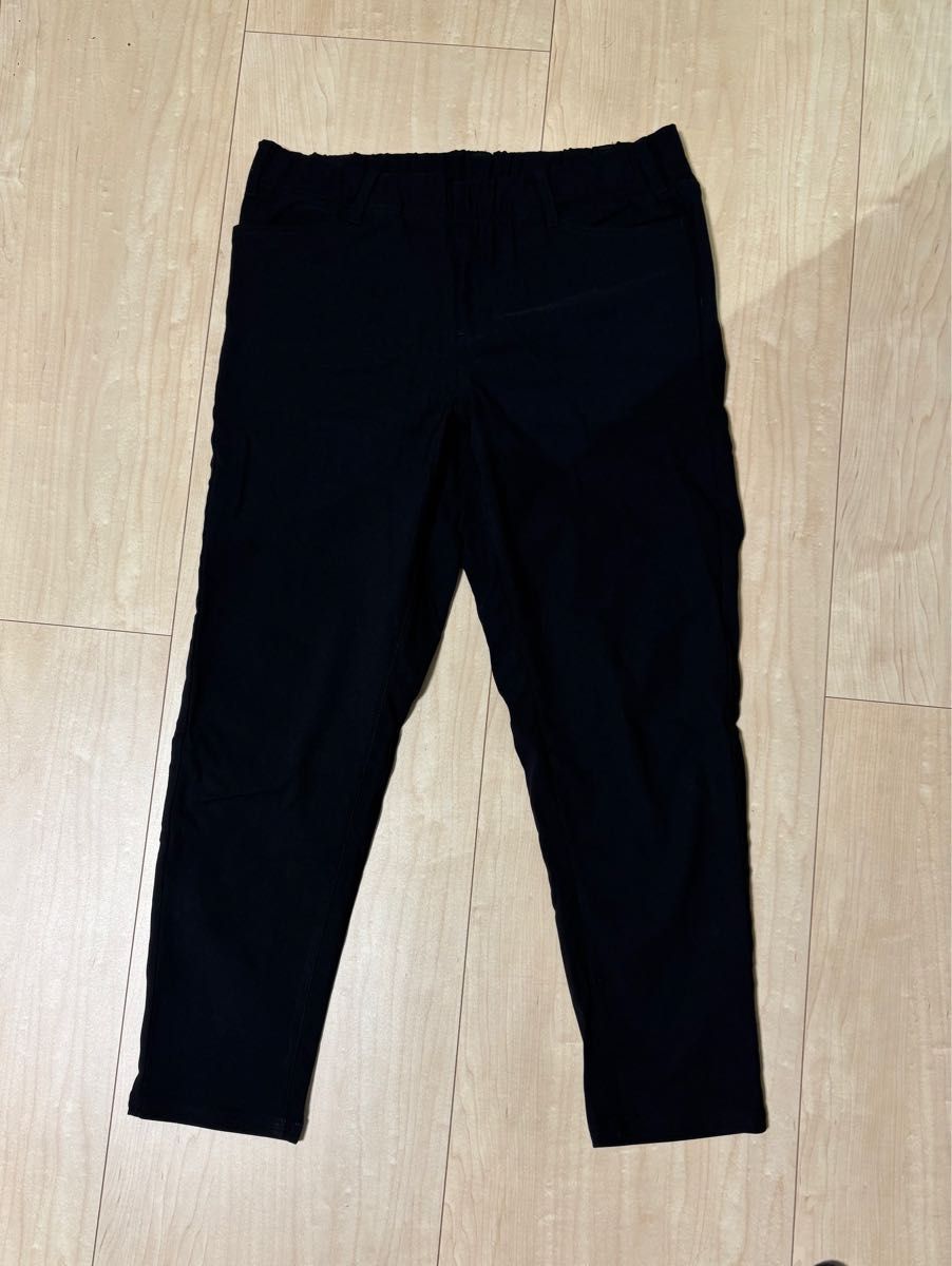 超ストレッチ　裏起毛　レーヨン混ストレッチパンツ　股下68㎝ 黒　3L