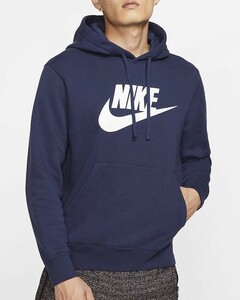 新品 送料込 NIKE SPORTSWEAR CLUB FLEECE PARKER Lサイズ 紺 ナイキ スポーツウェア クラブ フリース パーカー フーディ スウェット