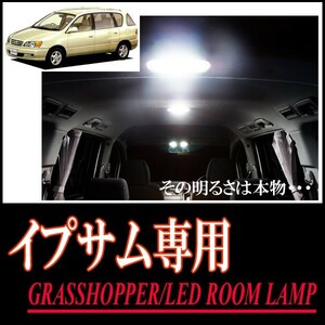 LEDルームランプ　トヨタ・イプサム(10系)専用セット　驚きの明るさ/1年間保証/GRASSHOPPER