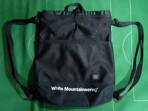 * Porter White Mountaineering collaboration 2 -ply structure mesh backpack black beautiful goods!!!*