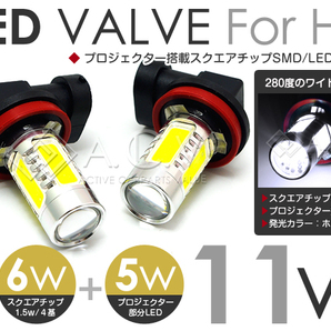 ハイパワーLED プロジェクター搭載◆LEDフォグランプ キューブ H8 Z12 H20.11～ ホワイト 6000K 白 左右 2個1セット 日産【LED フォグの画像1