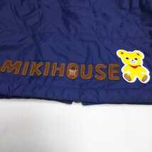 #WP76 MIKI HOUSE ミキハウス ベビー 80 男の子 男子 長袖 中綿 ジャンパー ブルゾン コート 紺 濃紺 ネイビー 軽量 防寒 訳有_画像4