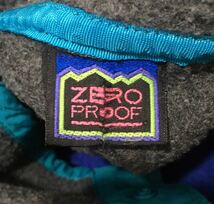 80’s 90’s ZERO PROOF 太ボーダー ハーフスナップフリースジャケット ハンドウォーマーポケット付き ヴィンテージ サイズ USサイズ S_画像7