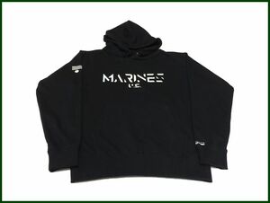 okinawa　base　米軍　海兵隊　CROSS & STITCH　MARINES　スウェット P/Oパーカ　オリジナルプリント　パーカー XXL　オーバーサイズ