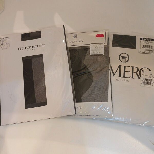 ★未使用★BURBERRY GIVENCHY OMERO ストッキング 3点セット L〜LL