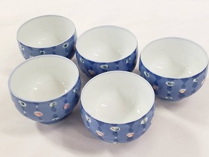 有田焼　未使用　湯呑　高山窯　5客セット　染付　茶器　生活雑貨　CI-5