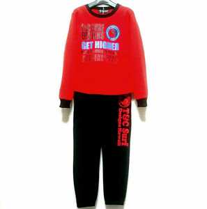  special price / unused [ size =150cm]T&C surf/DESIGNS/ Town & Country /tau can / child / reverse side nappy / sweat suit / top and bottom collection /red×blk