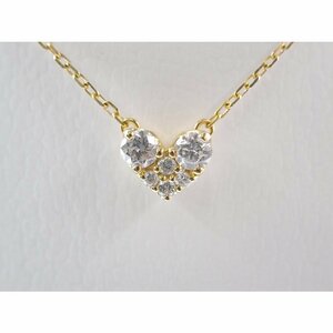  used Ponte Vecchio necklace diamond Ponte Vecchio Heart top K18 YG yellow gold finishing settled 144967