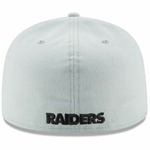 希少 【8.1/8】 NEWERA ニューエラ LasVegas ラスベガス RAIDERS レイダース Grey グレー 59Fifty キャップ 帽子 NFL アメフト USA正規品_画像5