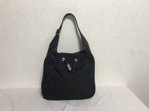 美品本物グッチGUCCI本革レザーナイロンワンショルダーバッグビジネスハンドトートバック旅行トラベル黒ブラックメンズレディース