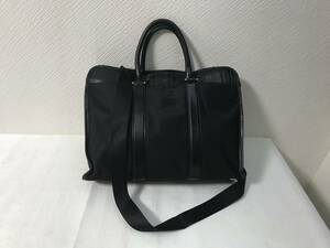  genuine article Paul Smith PaulSmith original leather nylon 2way tote bag business shoulder bag Boston back men's travel travel lady's black black 