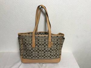 本物コーチCOACH本革レザーキャンバスデカビッグボストントートバッグビジネスバック旅行茶ブラウントラベルメンズレディース
