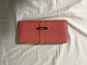  beautiful goods genuine article Tod's TODS original leather folding in half long wallet rhinoceros f. inserting Pink Lady -s business travel travel men's lady's 