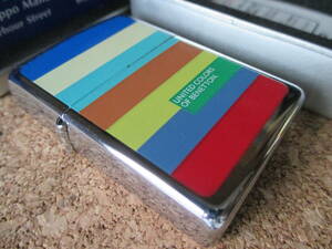 ZIPPO [UNITED COLORS OF BENETTON Benetton color ]1997 year 2 month manufacture .F1mi is L * Schumacher oil lighter Zippo - waste version ultra rare 