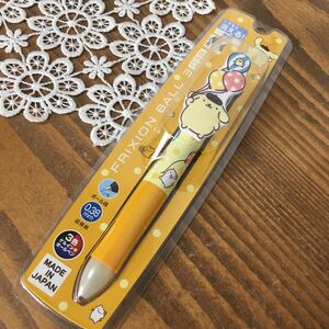 サンリオ フリクションボールペン　　　３色ボールペン　　ポムポムプリン　　送料200 新品 日本製　　こすると消える！