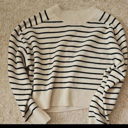 インスタ爆売れ ザラ ZARA ストライプニット ボーダー Sサイズ