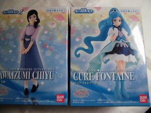 ヒーリングっど プリキュア キューティーフィギュア1・2 キュアフォンテーヌ・沢泉ちゆ 2種類セット バンダイ②