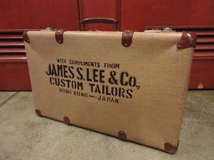 ビンテージ50's●JAMES S. LEE & Co.ステンシル入りトランクケース●201202s5-bag-trk 1950s旅行鞄樹脂製スーツケース