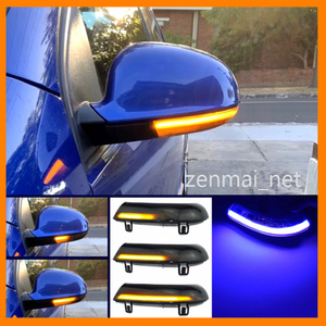 A212 Volkswagen Golf Ⅴ/ Golf 5 side door mirror sequential winker blue LED blue poji attaching current . winker original conform after market goods 