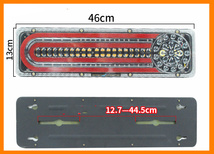 A226　　トラック/トレーラー用LED角型テールランプライト　24V　シーケンシャル流れる流星ウィンカー　ブレーキランプアセンブリー　46㎝_画像5