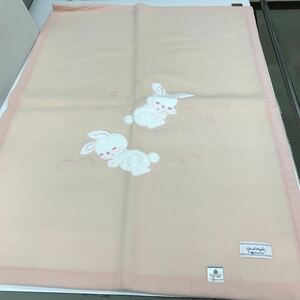 [ new goods ] baby blanket original wool blanket Showa Retro ... up like pink baby bedding rare lovely blanket made in Japan west river 