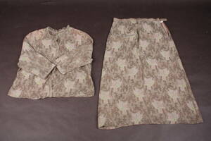 OM4122 чистка settled цветочный принт выставить кардиган юбка комплект женский 46