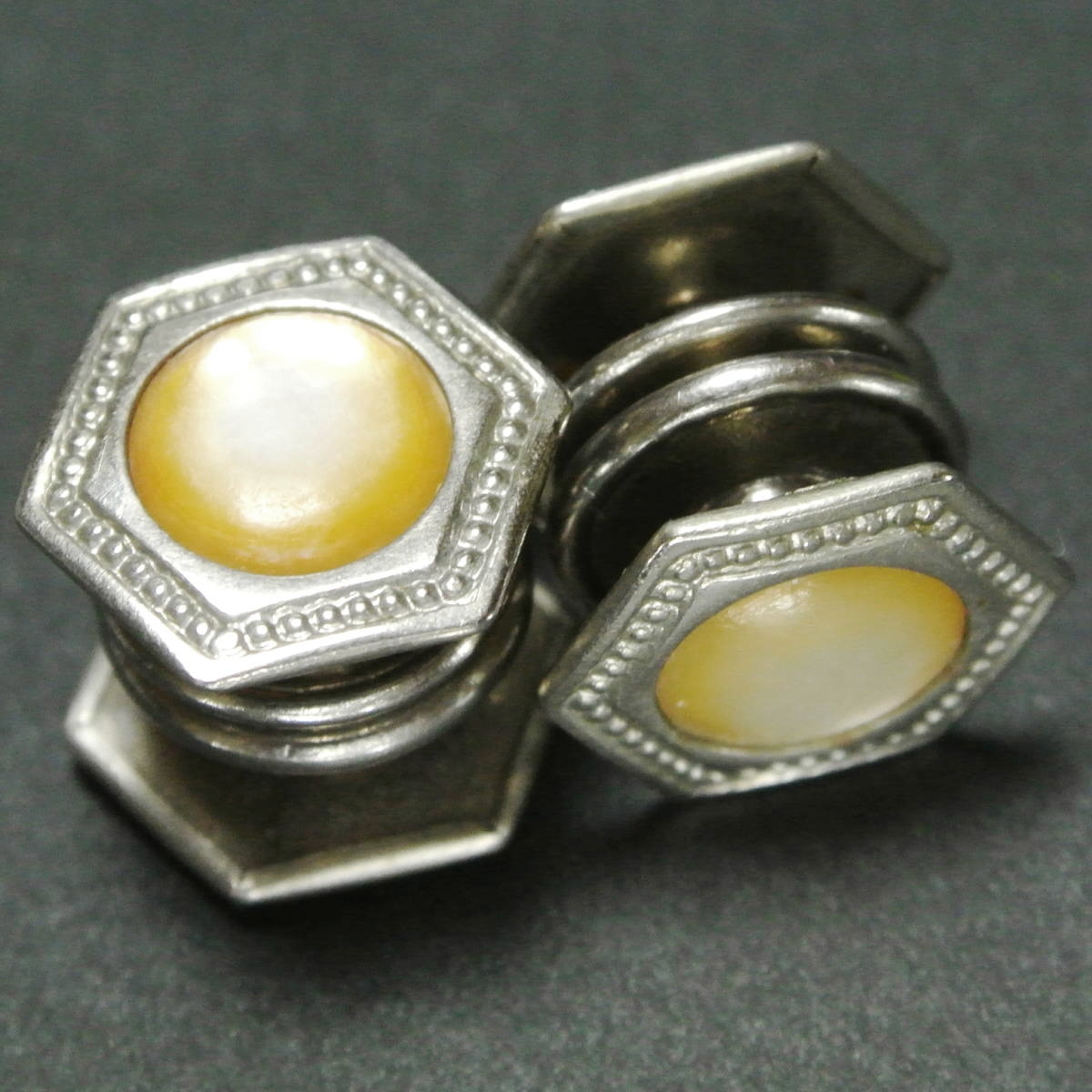 1920-30s アメリカ KUM-A-PART ヴィンテージ スナップ カフリンクス 金