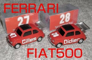 brumm1/43 フィアット500 ビルヌーブ2台セットフェラーリFERRARI