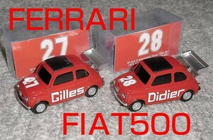 1/43 Fiat 500 Bill n-b pillow ni2 шт. комплект Ferrari 