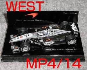 1/43 TE別注 WEST マクラーレン メルセデス MP4/14 クルサード 1999 McLaren MERCEDES