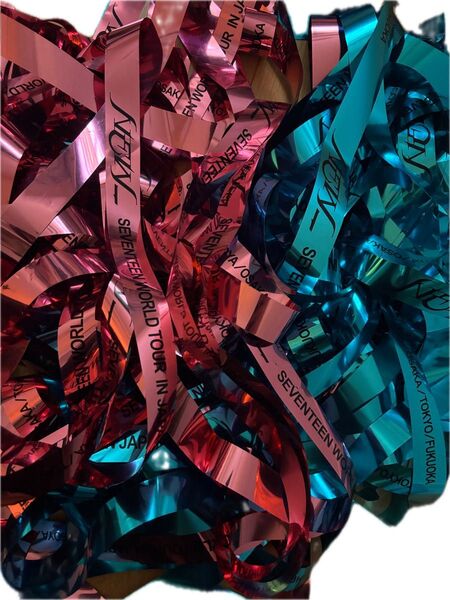 SEVENTEEN WORLD TOUR NEW_ セブチ ワルツ 東京ドーム 銀テ 銀テープ ピンク 青 各1本 セット