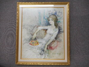 Art hand Auction Bernard Charoy 油画 原画15号 晚霞美女画 正品 漫迷收藏, 绘画, 油画, 肖像