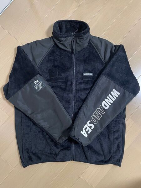 WIND AND SEA フリース ボアジャケット フリースジャケット ブラック M
