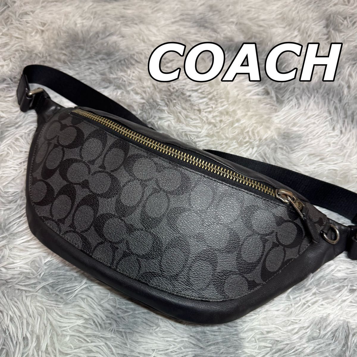 コーチ ボディバッグ ショルダーバッグ クロスボディ 斜め掛け メンズ COACH シグネチャー