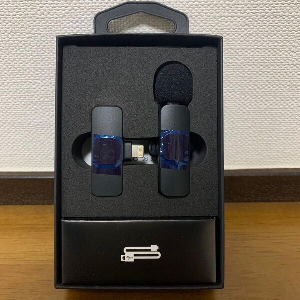 ワイヤレス ピンマイク 1個 iPhone iPad ラベリア マイク 匿名 Mac タイプB ノイズカット ビジネス スマホ 黒
