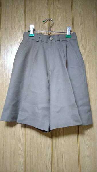 中古 ROPE ロペ シートパンツ キュロットスカート カーキ 毛 ウール 絹 シルク サイズ ６０－８６