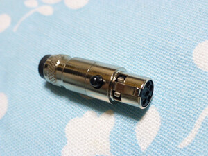 2.5mm4極 (メス) → KANN CUBE miniXLR 5ピン 変換アダプタ 一体型タイプ 高品質 銀色ver