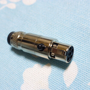 2.5mm4極 (メス) → KANN CUBE miniXLR 5ピン 変換アダプタ 一体型タイプ 高品質 銀色ver