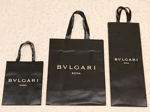 【BVLGARI】ブルガリのショップバッグ 黒紙袋3点セット