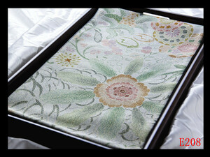 Art hand Auction [E208] Nishijin soigneusement sélectionné peint à la main Yuzen teint doré grand motif chintz 6 sac d'art en fil d'or pur en soie pure de haute qualité obi ◇Inspection ◇Épingle à main kimono Nagoya obijime, groupe, Fukuro-obi, Adapté