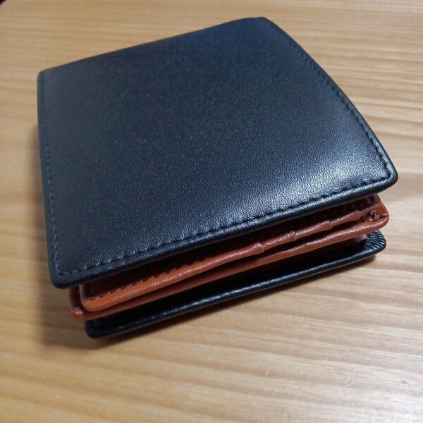 (ボックス小銭入れ)財布 メンズ 二つ折り レザー 本革 牛革 カード18枚収納 大容量 一流の財布職人が作る ビジネス ギフト!