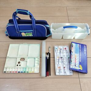 JOY 水彩画セット ブラシ パレット付き 絵の具セット
